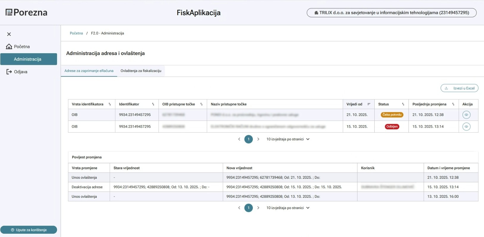 XPOS Adrese-1 FiskAplikacija