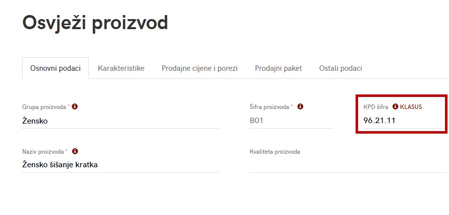 XPOS XPOS_KLasus KPD - Klasifikacija proizvoda prema djelatnostima